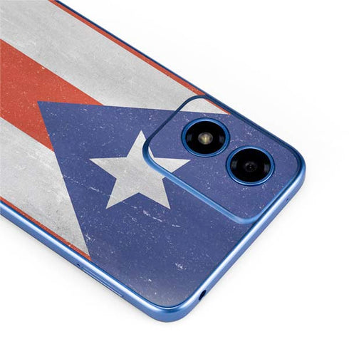 Puerto Rico Flag Distressed Moto G Play 4G (2024) Skin